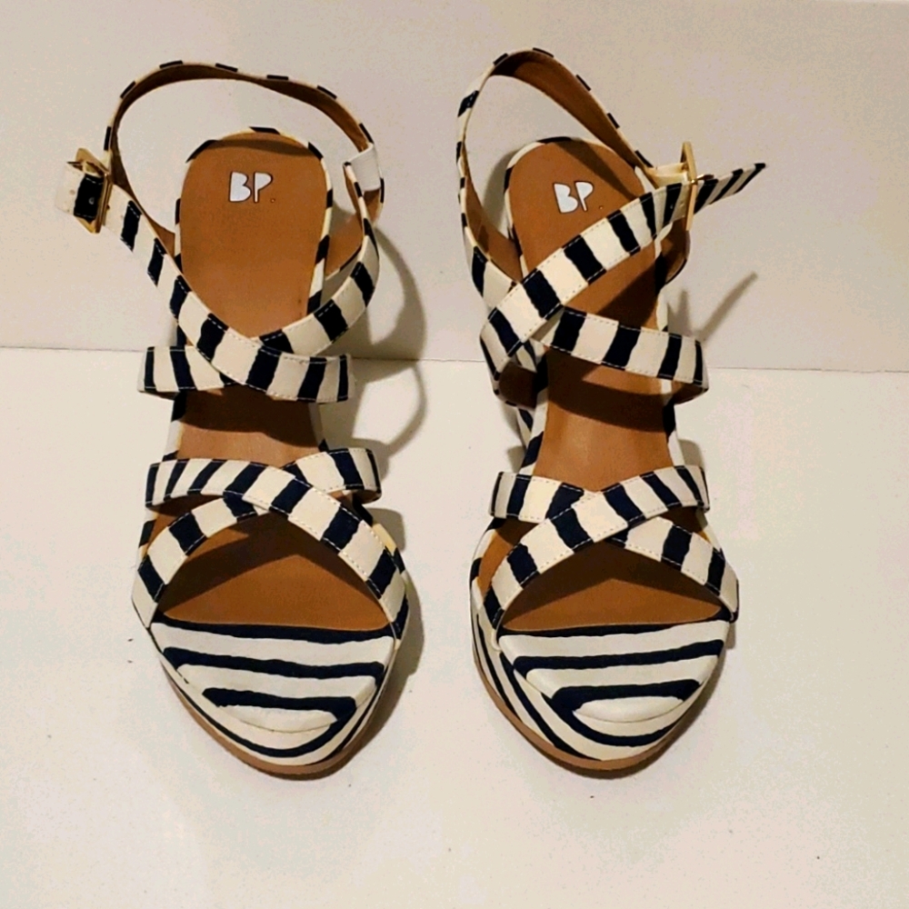 Nordstrom BP Wedge Open Toe Heels 🎉HP🎉 - Picture 2 of 7